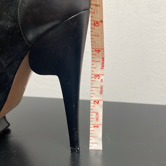 Nicholas Kirkwood Pony Hair Leather Platform Heel Black Lace Up Open Toe 7.5 - Picture 15 of 16